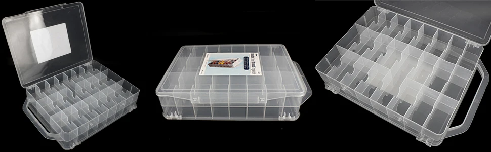 Niseven Custom 46 Grids Portable Clear Plastic Thread Spools Storage ...