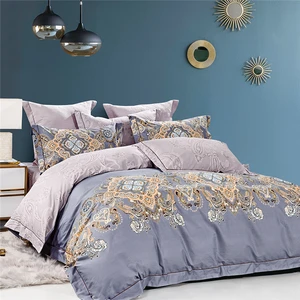 KOSMOS High Quality Custom Luxury Collections Home Bedding Printed Skin Friendly Bed Sheet Fabric Breathable Multi Piece Set