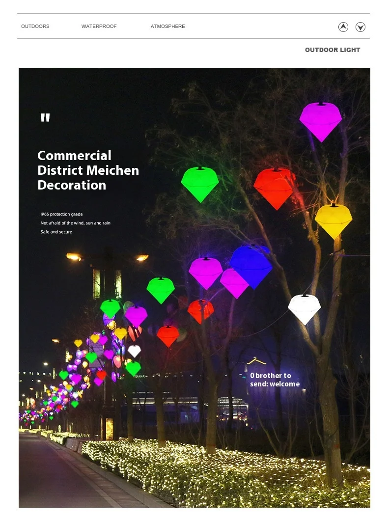 Chinese Knot Fu Character Pendant for Outdoor Festivals Hanging Tree Lights for Spring Festival Lighting Christmas Lighting