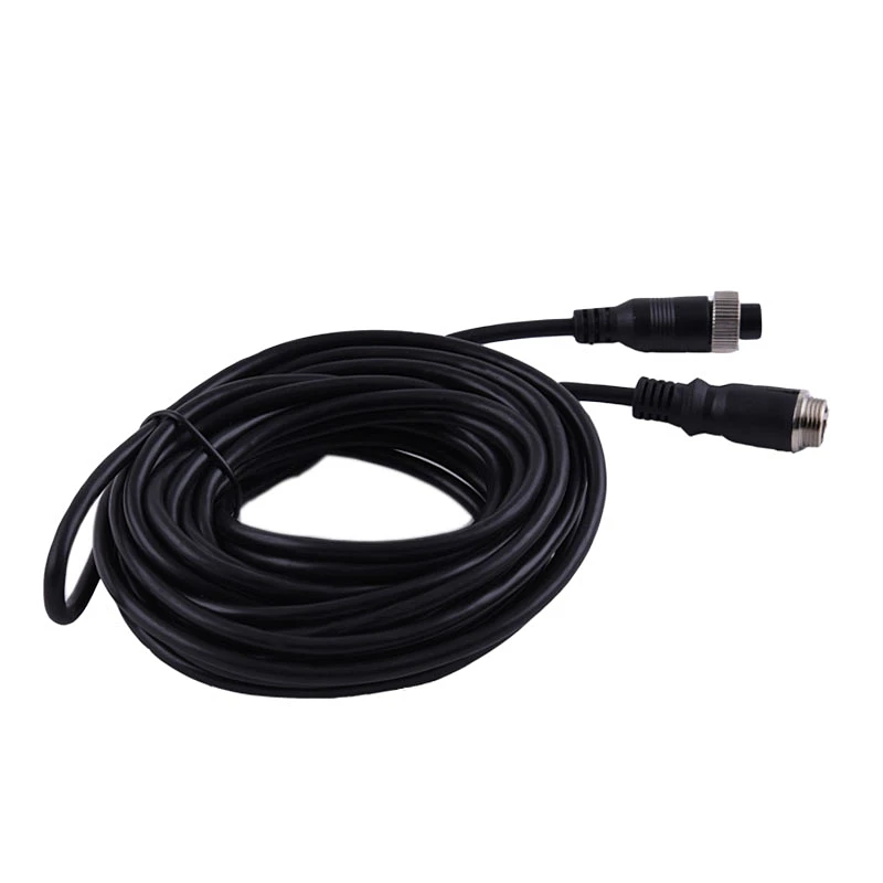 4 Pin Aviation Head Bus Monitor Cable Vehicle Security CCTV Camera Extension Cable 20M