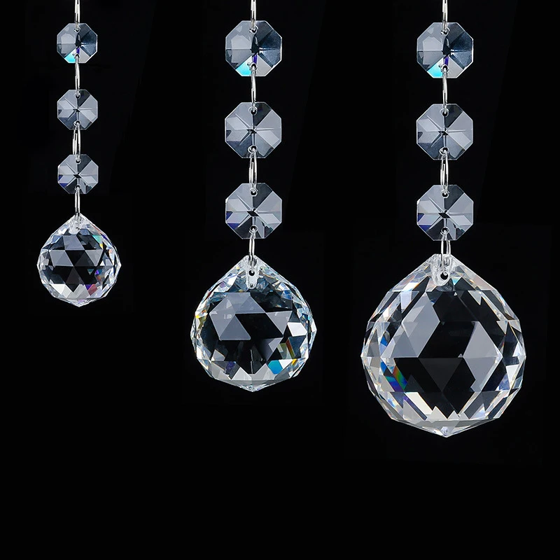 Wholesale Hanging Crystal Beads Glass Crystal Octagon clear