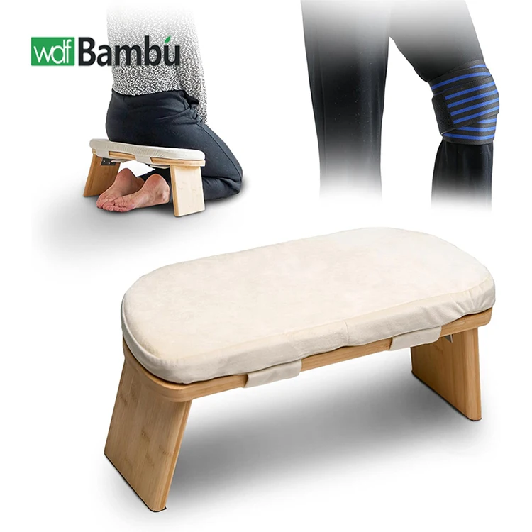 WDF Fabrika tedarik japon meditasyon koltuğu taşınabilir ergonomik toptan bacak bacak üstüne bambu meditasyon sandalyesi