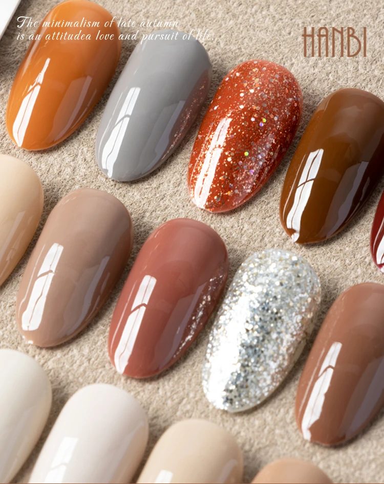 odm free custom brown gel nail polish set 30 colors gel nail polish kit-9