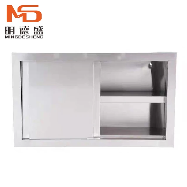 Stainless Steel Wall Cabinet 201/304 Handing Storage Solution for Bakery Kitchen in Hotels and Restaurants