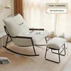 White - single chair+footrest