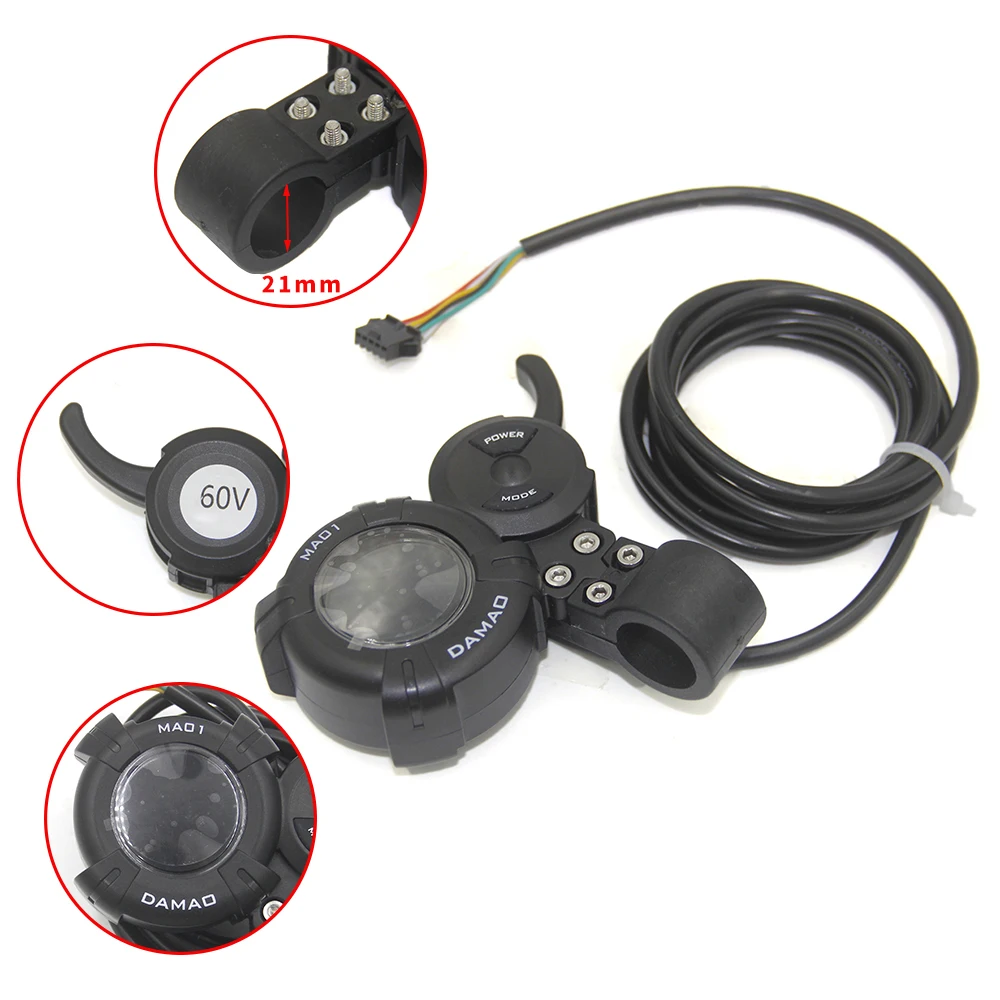 DAMAO 36V-60V 25A Display Finger Throttle Electric Scooter Parts E-Scooter Controller Set Accessories
