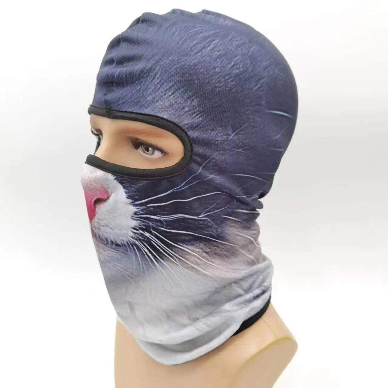 Wholesale Custom Distressed Balaclava Beanie Designer Winter Camo