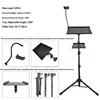 Plateau noir ouvert + Plateau de souris fixe + Pince col de cygne pour téléphone