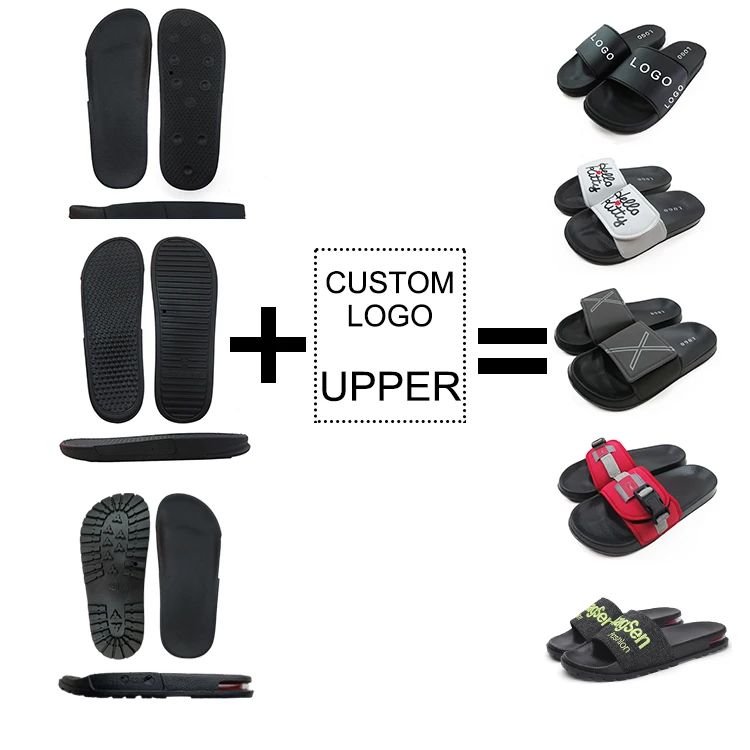 Men Slides Designer Custom Print With Logo Slide Slippers for Sublimation Blank Sandals Men Designer Plain Slides Sandals