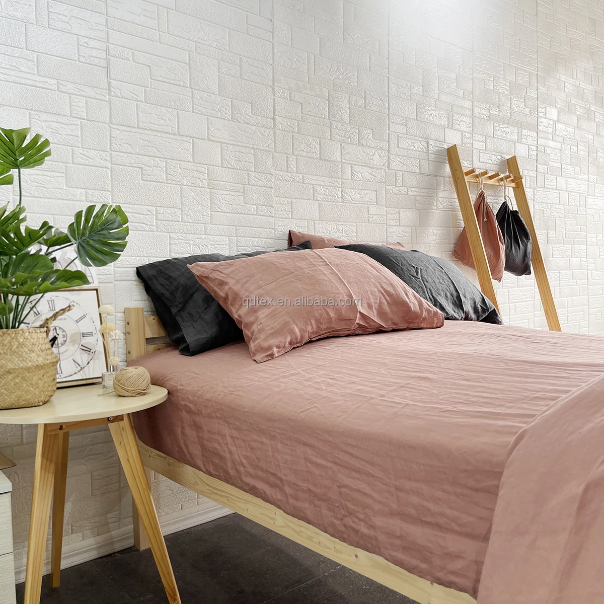 アプリケー 卸売高品質カバーシートストーンウォッシュウーブンリネンクイーンキングサイズ寝具セット Buy Wholesale High