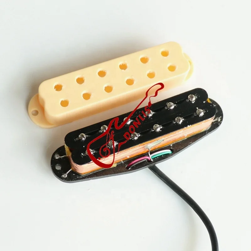 Donlis High Output Dual Coil Single Guitar Pickup With 12 Pole Piece Screws for ST Electric Guitars