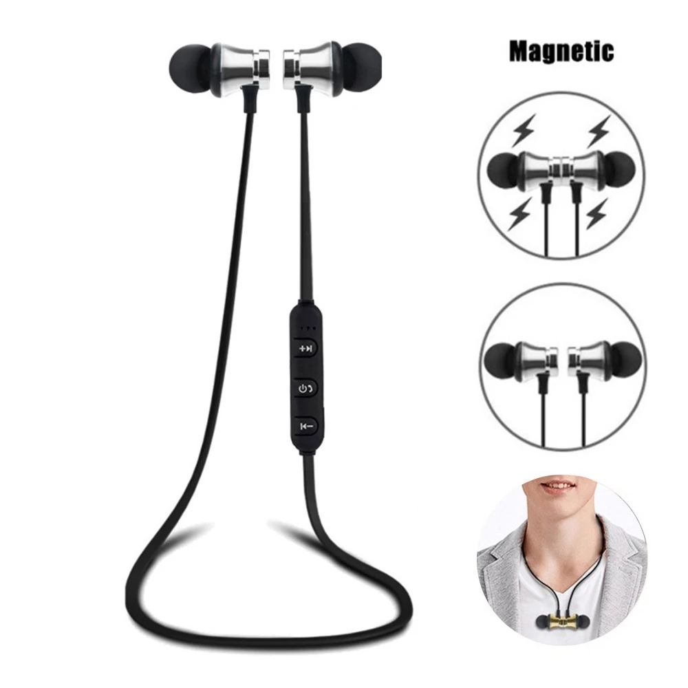 sharper image neckband wireless magnetic earbuds