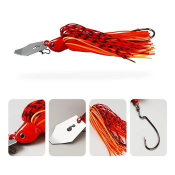 Palmer 100mm 17g Chatterbait Fishing Lure Bladed Jig Buzz Bait Chatter Bait Silicone Skirting Lures Bass Jigs Spinnerbait – Soft Lure – view 3