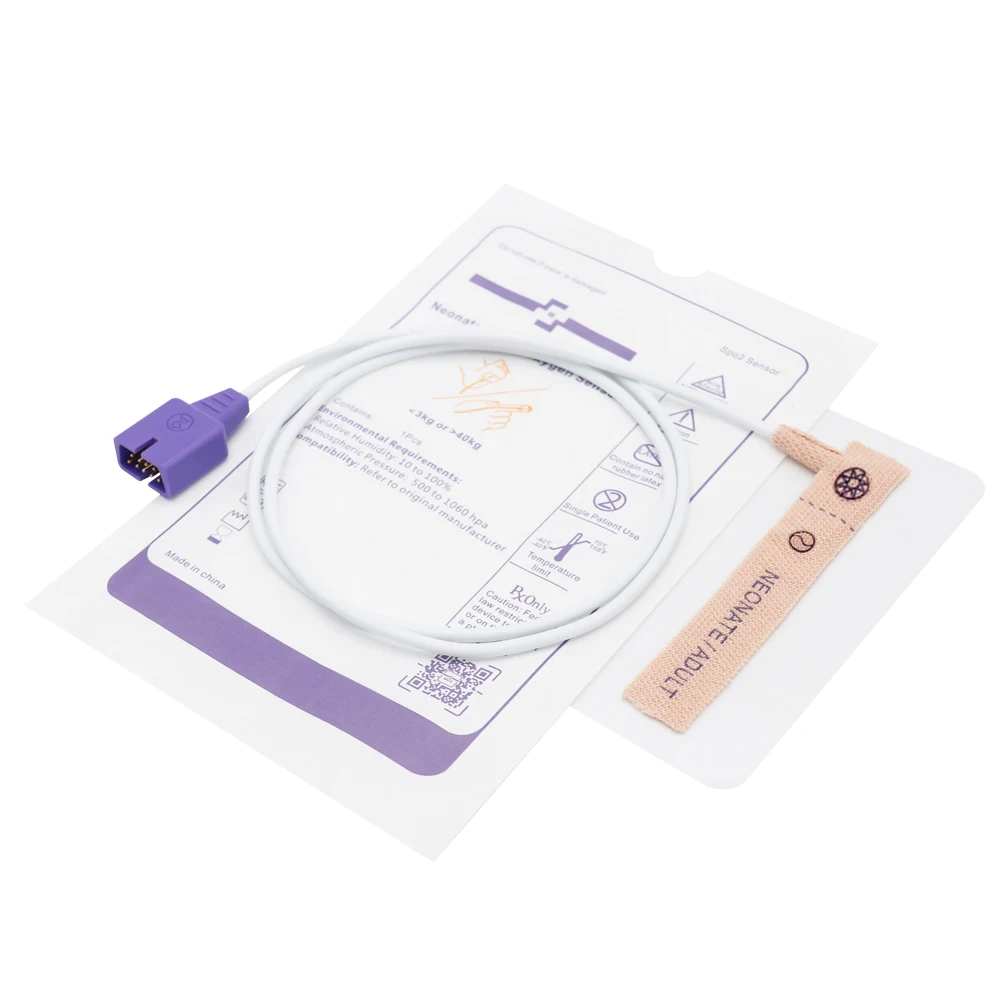 Disposable Spo2 Sensor Compatible nellcorr  MAX-N Probe, Adhesive Tape Sensor 9 Pins 0.9m - Neonatal Adult