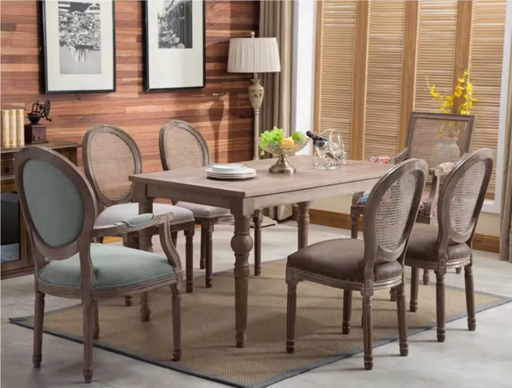 Modern Armrest Dining Chairs for Breakfast bar Coffee Shops Cafeteria Wood Leg Catering Cafe Chairs details