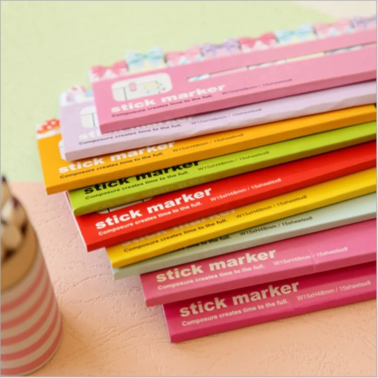Customized Kawaii Cartoon page index tabs creative die cut Sticky notes in different shapes