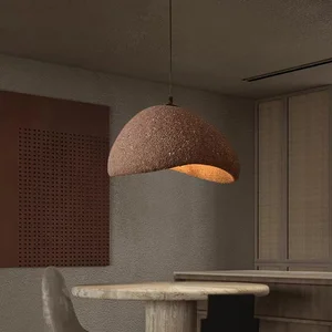 Hot Sale Resin Chandelier Grey Modern Hanging Drop Pendant Lamps E27 White Resin Restaurant Home Art Decor Indoor Pendant Light