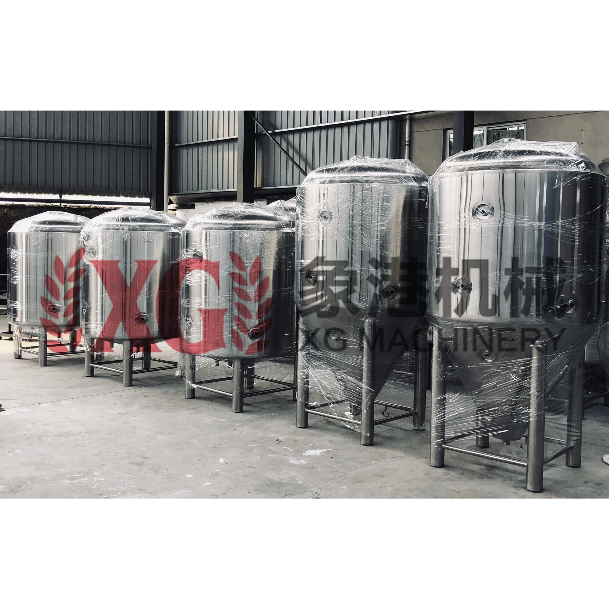 Цилиндрическая оболочка Гликоля с давлением 2000 л, 20 ХЛ, из нержавеющей стали, ферментер, яркий пивной резервуар