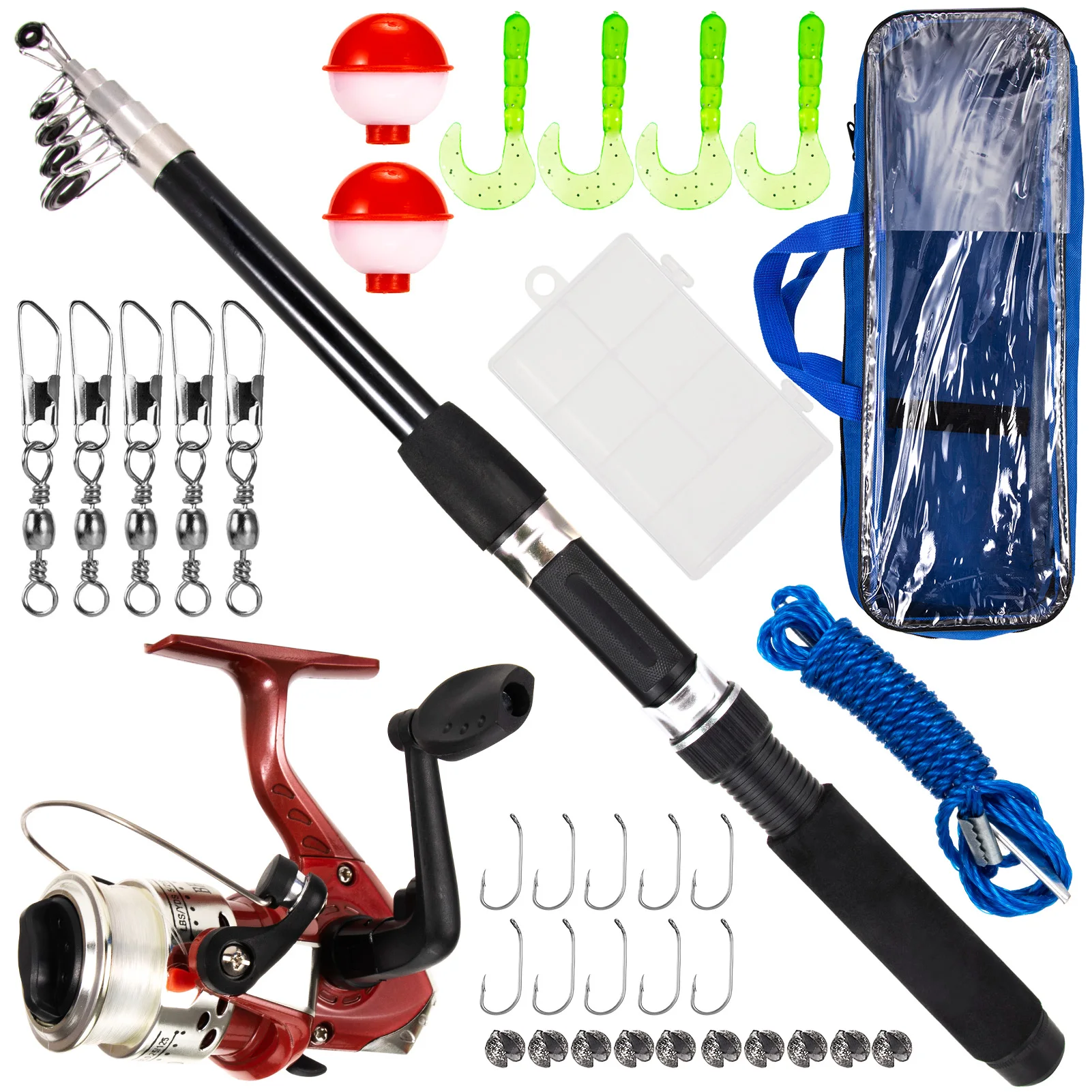 blusea fishing rod reel combo full kit Pole Combo, 6.9ft 2Pcs Telescopic Rods Set, Collapsible Carbon Fiber Fishing Rods, 2PCS Spinning Set with Carrier Bag Freshwater Fishing and Reel Combos Kits (2.1M/6.89FT) : Sports This fishing tackle set includes a telescopic fishing rod Sea Fishing Surf Fishing The