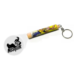 Europe Hot Selling Low MOQ Custom LED LOGO Projector Flashlight Keychain Creative Glow Business Promotional Gifts Fast Delivery