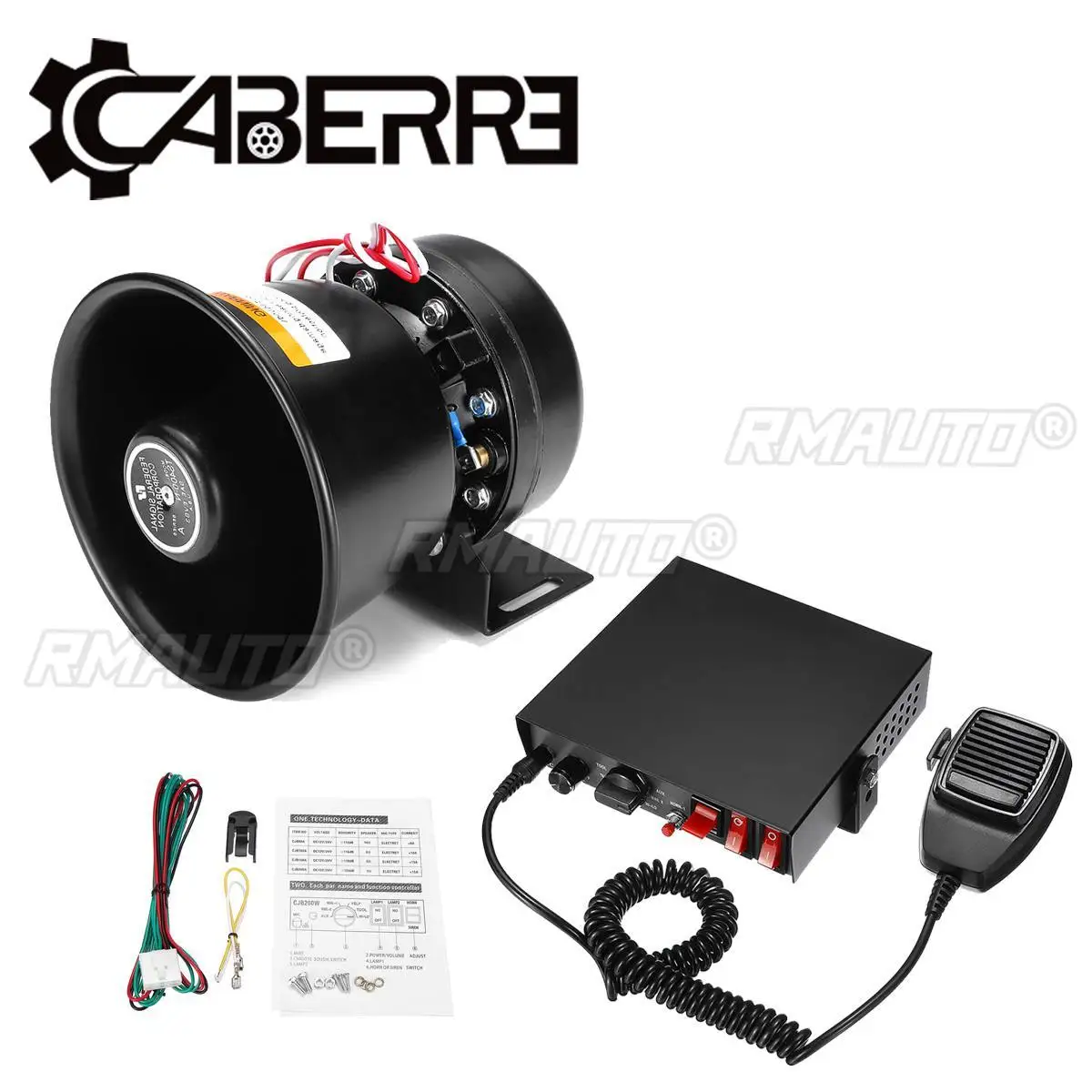 115dB 12V 3 Tone Sound Loud Car Horn Motorcycle Warning Alarm Police Fire Siren Horn Speaker Automotive Accessories Customized - 34 - View #8