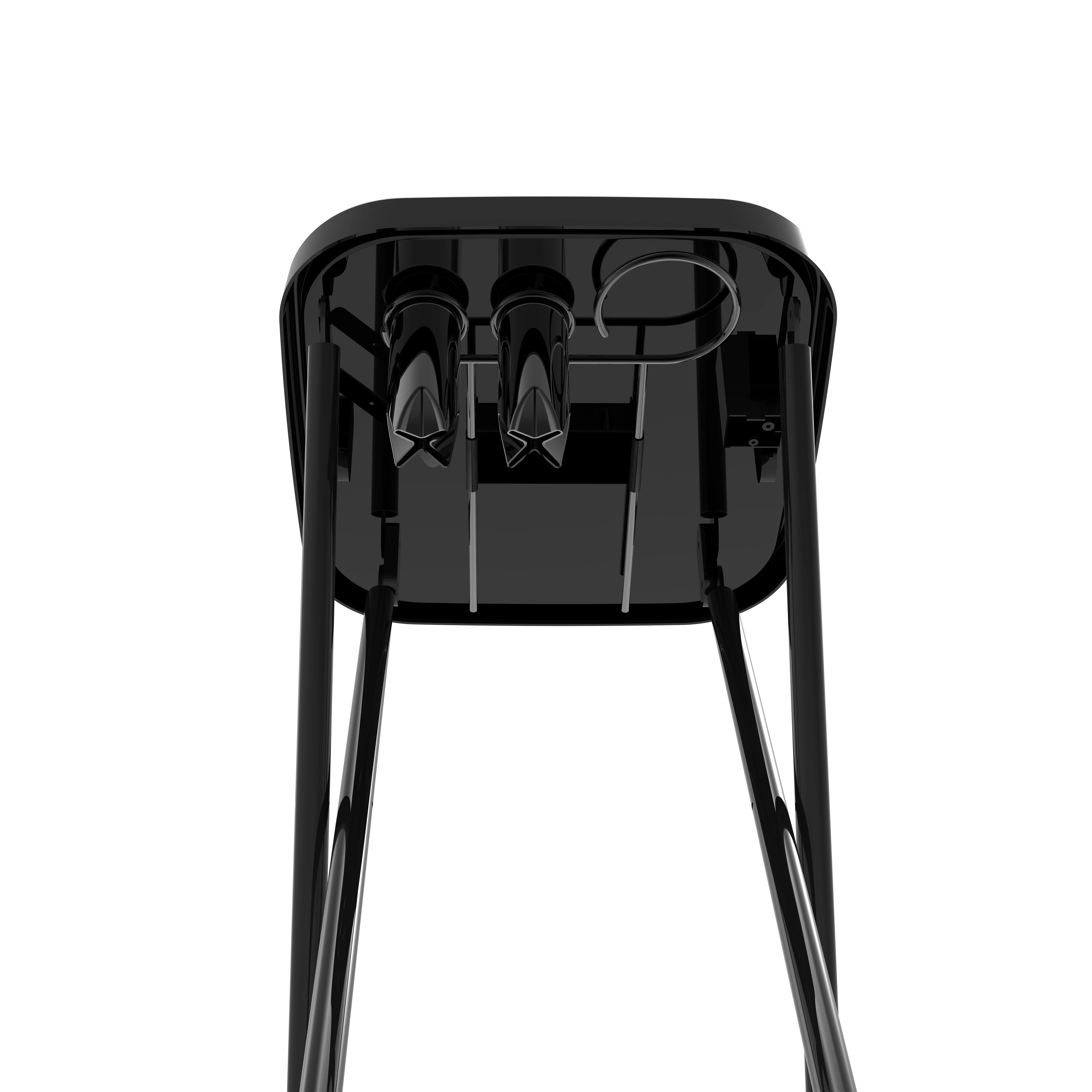 Folding Service Tray With Appliance Holders Salon Trolley Black Beauty Salon Salon Furniture Placing Beauty Things Plastic