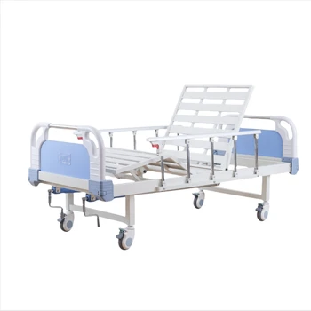 2 crank manual hospital bed with infusion function, nursing medical bed price suitable for hospital use