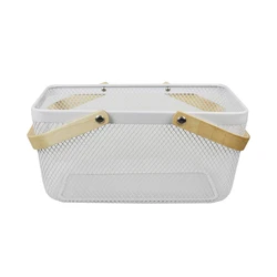 Распродажа Модная Портативная корзина для хранения фруктов и металлическая корзины из проволочной сетки