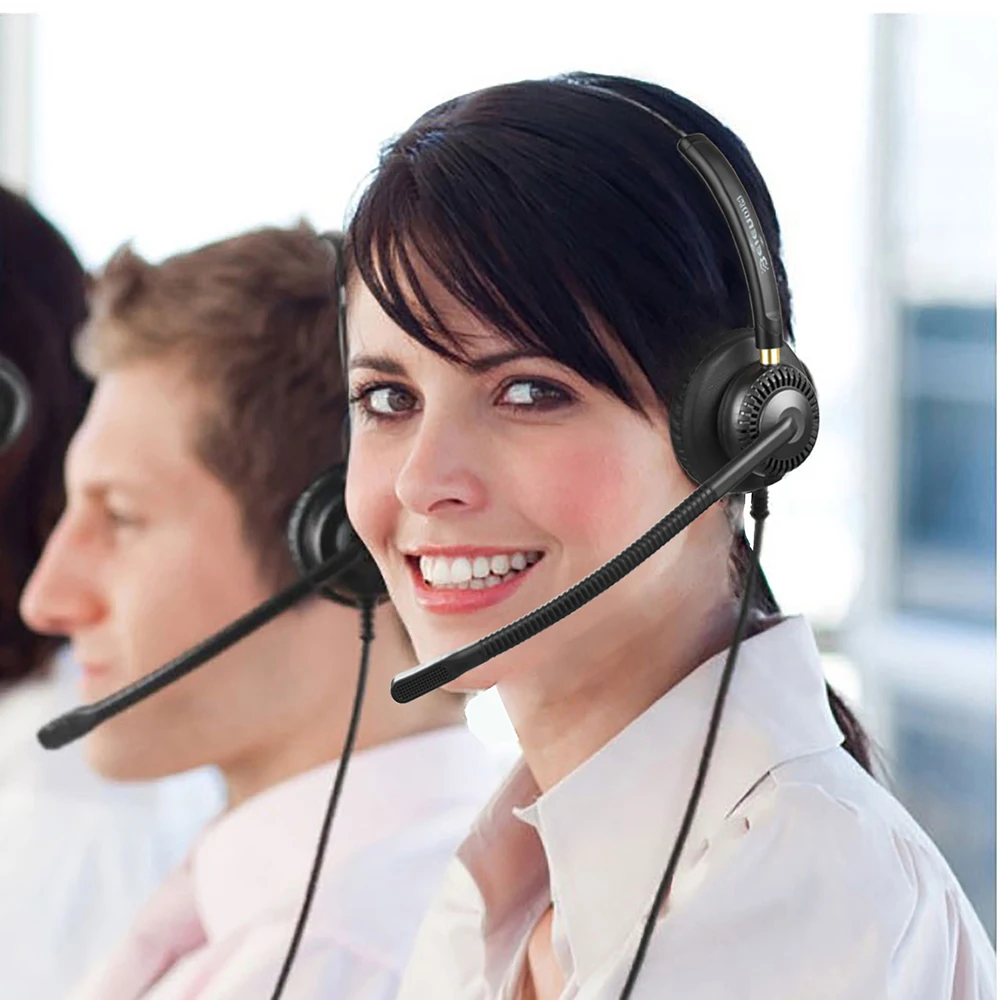 Best Seller on-Ear Wired Headset for Call Centers Noise Cancelling