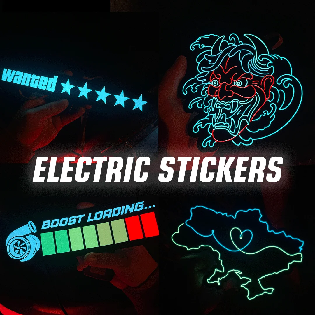 Custom Logo Wanted LED Sticker GTA - Decorate Your Car