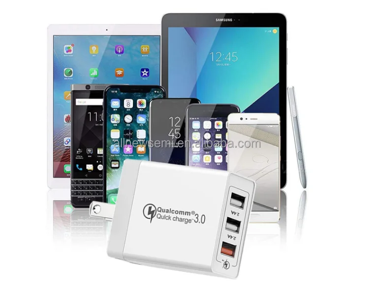 US standard 3usb charger high pass QC 3.0 fast charging head qc3.0 fast charging three port 30W charger