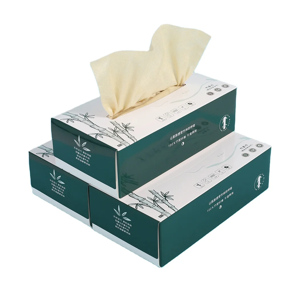 Own Logo Printing Natural Soft Bamboo Fiber Tissues Skin Care Daily Use