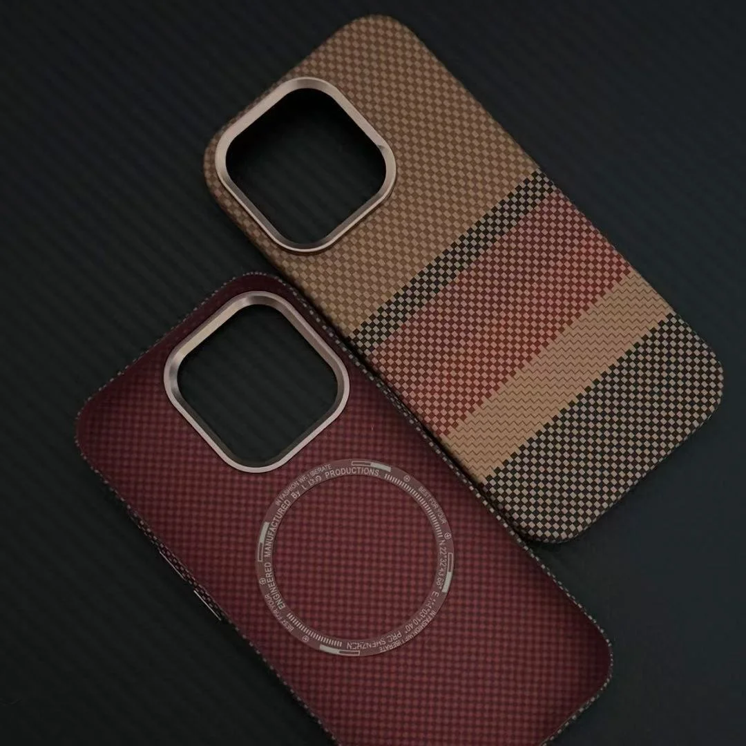 product laudtec customize graphic metal lens carbon fiber pc mobile protective phone cover magnetic phone case  for iphone 17 air promax-4