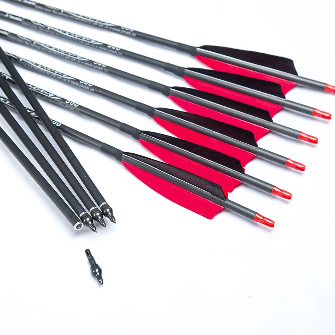 Linkboy fabricant de tir à l'arc 32 pouces véritable plume de dinde aubes ID6.2 colonne vertébrale 500 tir à l'arc arc classique flèche en carbone pour le tir
