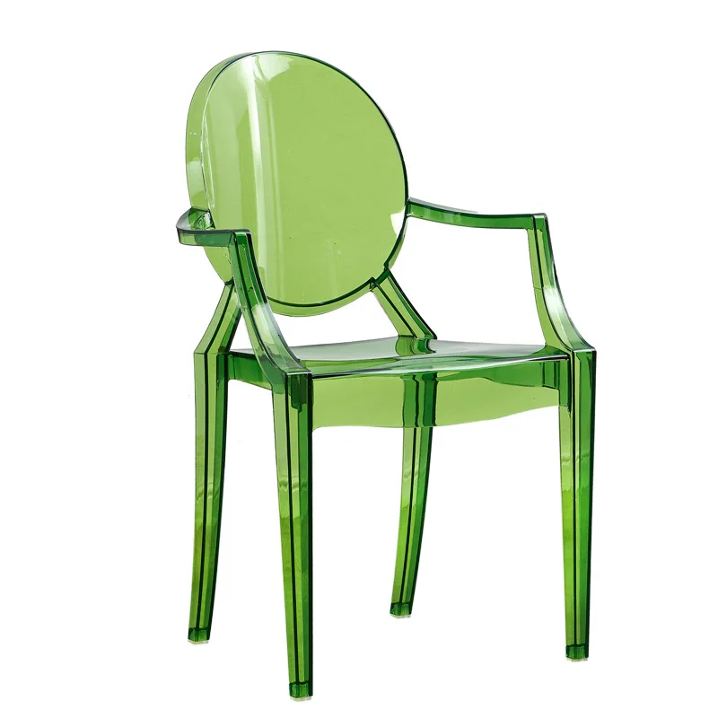 green acrylic chair