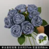 Rose royale à une tête bleu brume