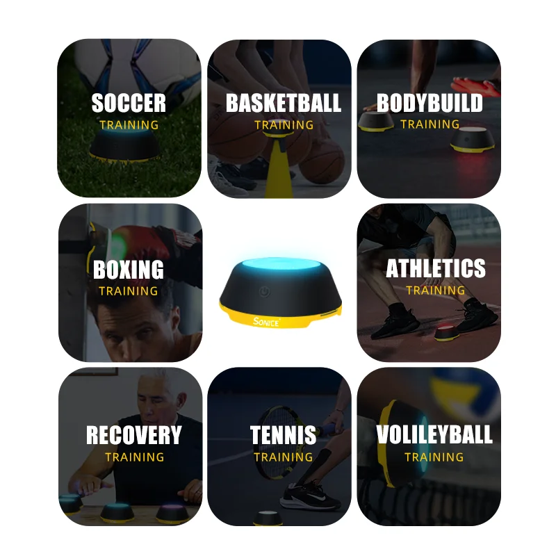 Basketball Football Boxing Sports Flash Reflex Fit Equipment Speed Agility Lamp Reaction Training Light 6 Lights+app LOW MOQ