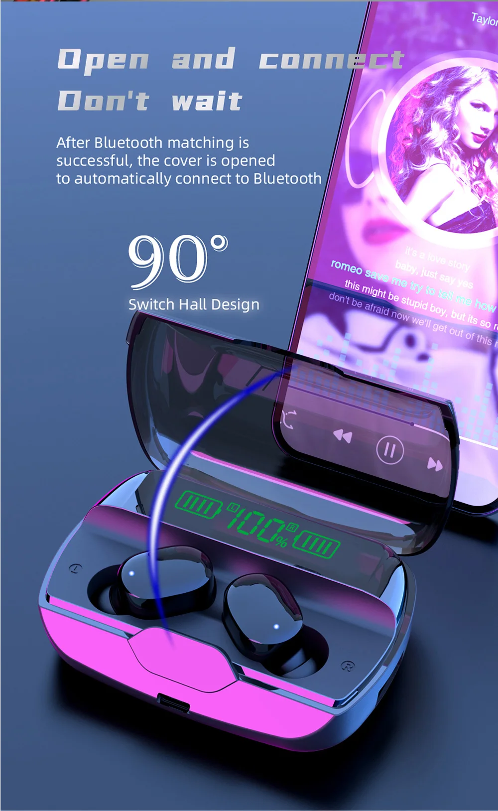 E30 Bluetooh Headset With Power Bank Noise Cancelling TWS Earphones  Wireless Earbuds Anc Enc Headphones With Power Bank