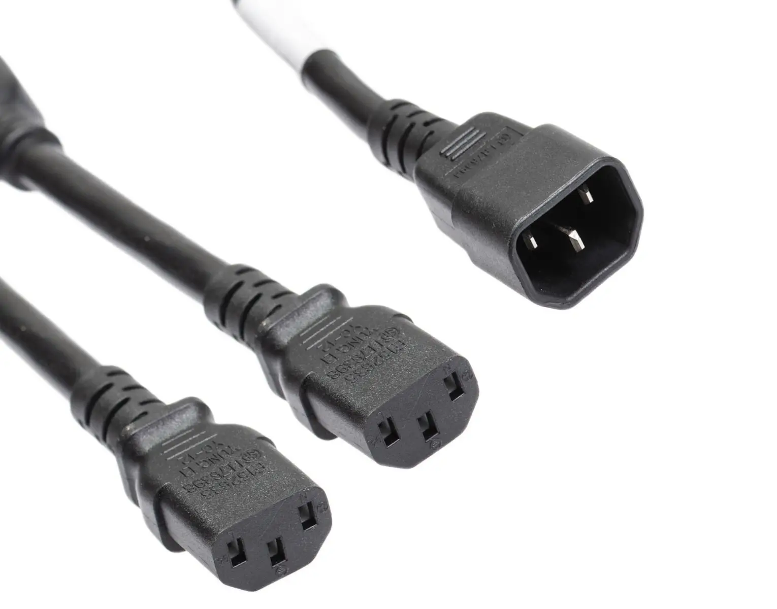2 Pack Y Splitter ANEN C14 to 2 X C13 Power Cord Splitter Power Cord ...