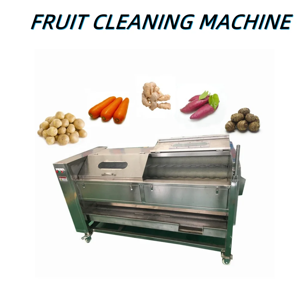 Multipurpose Brush Roller Machines for Washing and Peeling Potatoes Vegetable Fruit Sweet New Product 2020 Provided Wash Fruit