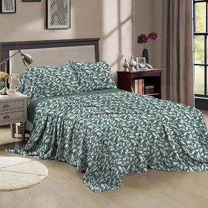 Luxury Soft Microfiber 100% Polyester Check Pattern Pigment Printing Sheet Sets Sheet Sets Bedsheet Bedding Bedsheet Set