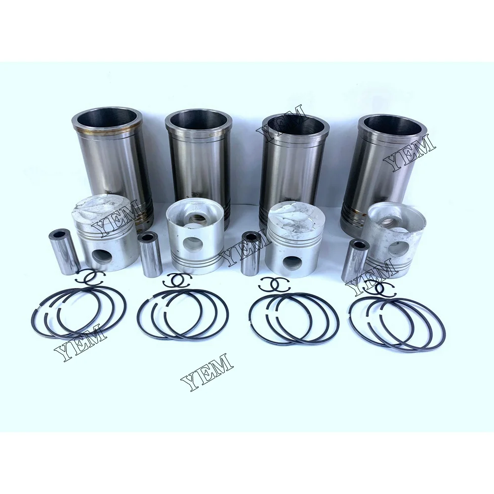 4D130 Engine Cylinder Liner Kit With Piston Rings Liners for Komatsu
