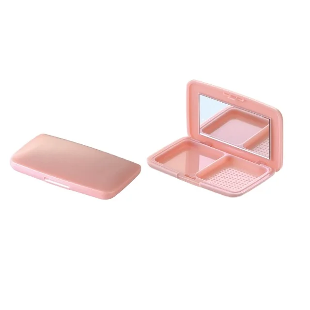 Rectangular Shape Compact Powder case Compact Powder Container Cosmetic Packaging with Puff Recess