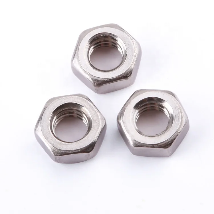 Factory price DIN 934 stainless steel 304 A2-50 A2-70 M2-M12 hexagon hex nut fastener