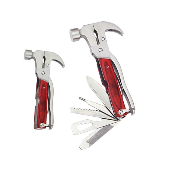 High Quality Steel Claw Hammer Nail Multi-functional With Knife Corkscrew File Saw Screwdriver