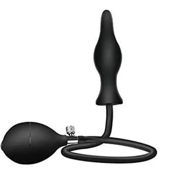 Explosive Inflatable Butt Plug Kits Body Safe Silicone Anal Balloon Pump With Quick Release Valve Expandable Anal Plug Sex Toys