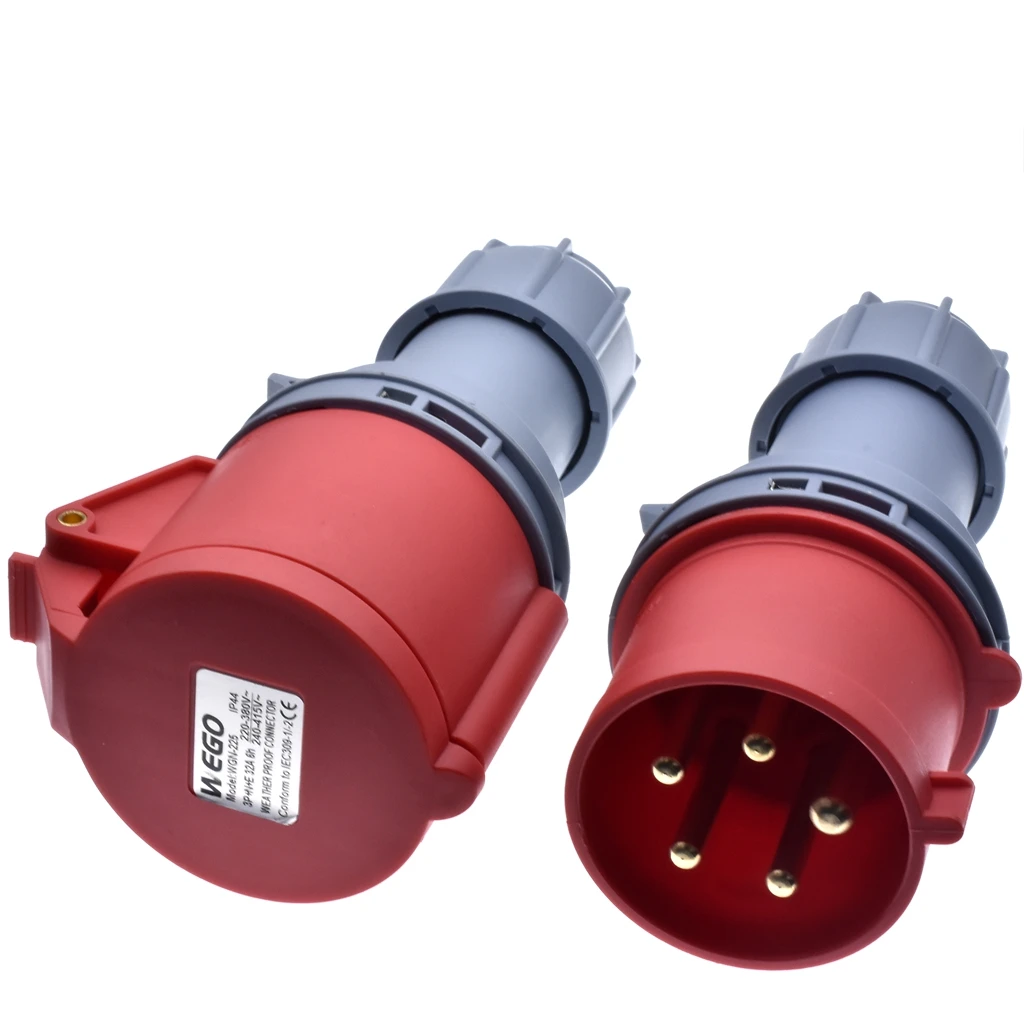 Presa Industriale Trifase A 4 Pin 63A IP67 Impermeabile 380 V A 415 V Connettore Aeronautico 3P+E Per Cavi 6 A 16 Mm² Per L'industria E L'agricoltura - 4