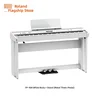 Fp-90x white piano body-metal stand-three pedals