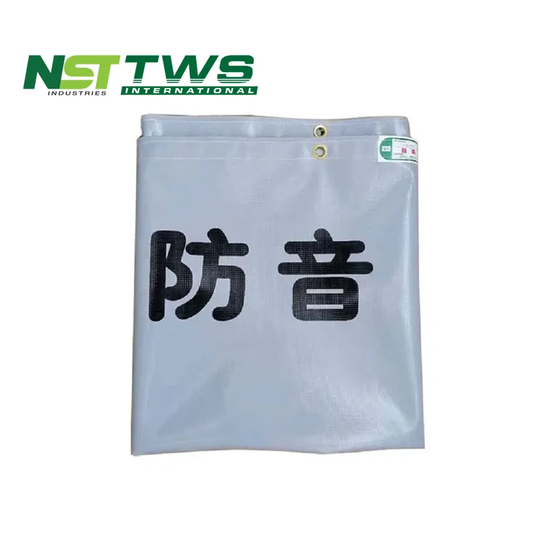 China Factory Sound Barrier Sheet Tarp Soundproof PVC Coated Tarpaulin Stock for Sale