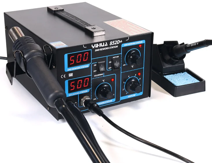 High Quality Yihua 858d Ac 220v Led Display Adjustable Temperature Hot Air Gun For Mobile Repair YIHUA858D